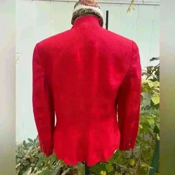 Lauren, Ralph Lauren linen blazer button up SZ 10 - Picture 3 of 7